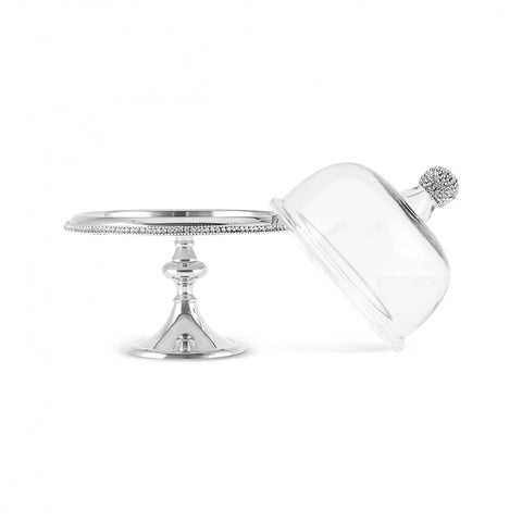 Karaca Majesty Stainless Steel Cake Stand, 26x21cm, Silver