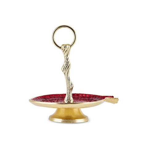 Karaca Tina Decorative Cake Plate, 20x17cm, Gold