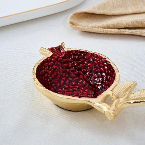 Karaca Tina Decorative Snack Bowl, 17x10cm, Gold