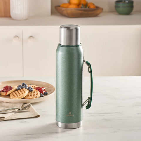 Karaca Stansteel Leak-Proof Flask, 1.3L, Green
