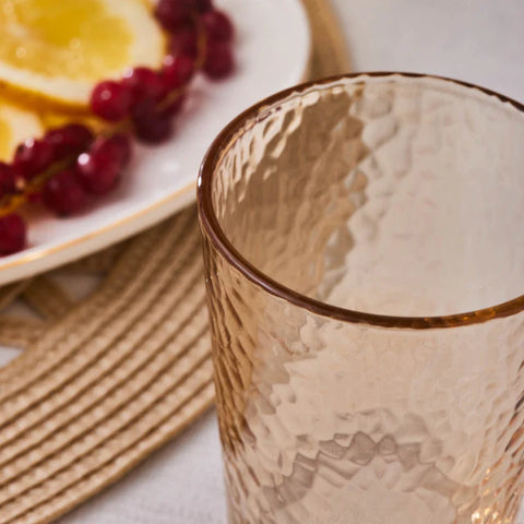 Karaca Luminous 7-Piece Tumbler Glass Set, Amber