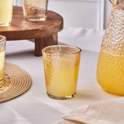 Karaca Luminous 7-Piece Tumbler Glass Set, Amber