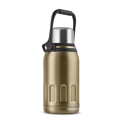 Karaca Adent Leak-Proof Stainless Steel Thermal Flask, 800ml, Gold