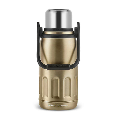 Karaca Adent Leak-Proof Stainless Steel Thermal Flask, 800ml, Gold