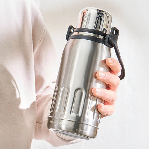 Karaca Adent Leak-Proof Stainless Steel Thermal Flask, 800ml, Inox