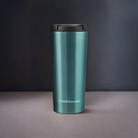 Karaca Sheeny Stainless Steel Leak-Proof Flask, 450ml, Green