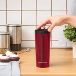 Karaca Sheeny Stainless Steel Leak-Proof Flask, 450ml, Red