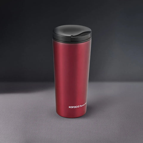 Karaca Sheeny Stainless Steel Leak-Proof Flask, 450ml, Red