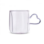 Karaca Pia Lola Double Walled Glass Mug, 300ml, Pink