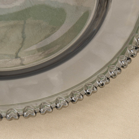 Karaca Rory Glass Charger Plate, 32cm, Grey