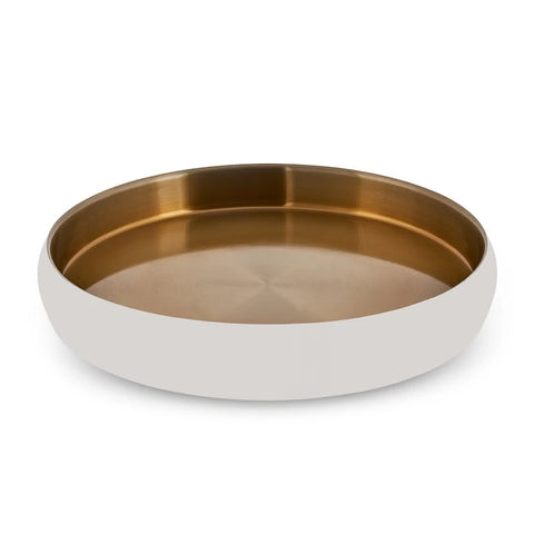 Karaca Streamline Sunrise Decorative Tray, 36cm, White