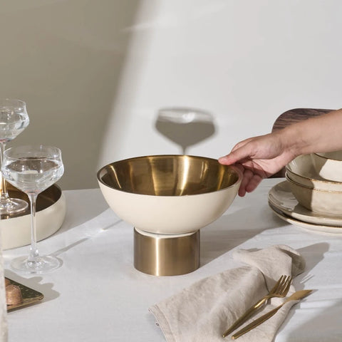 Karaca Streamline Sunrise Decorative Bowl, 27cm, White