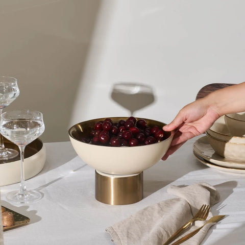 Karaca Streamline Sunrise Decorative Bowl, 27cm, White