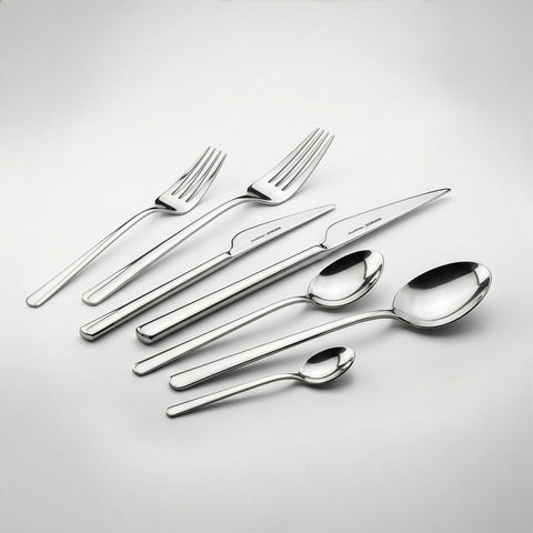 Karaca Serena 84-Piece Stainless Steel Cutlery Set for 12 People, Silver