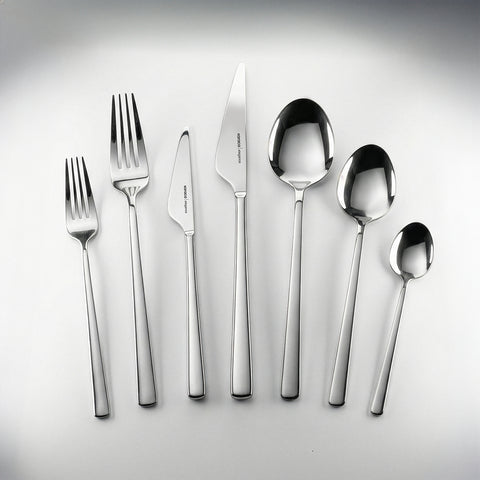 Karaca Serena 84-Piece Stainless Steel Cutlery Set for 12 People, Silver