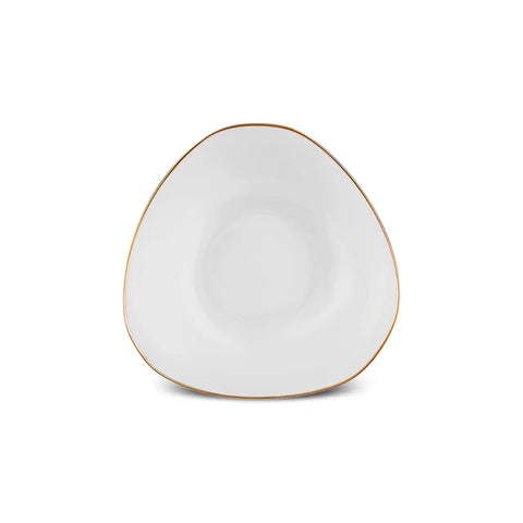Karaca Stream Bone China Middle 53-Piece Dinner Set for 12 People, Gold
