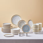 Karaca Forever Bone China Bondi 53-Piece Dinner Set for 12 People, Multi