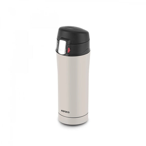 Karaca Pluton Stainless Steel Leak-Proof Flask, 450ml, Cream