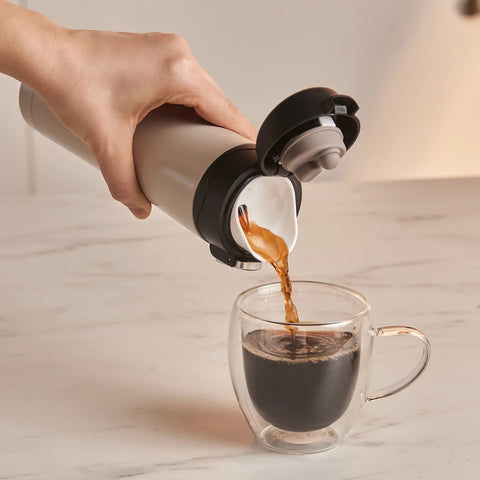 Karaca Pluton Stainless Steel Leak-Proof Flask, 450ml, Cream