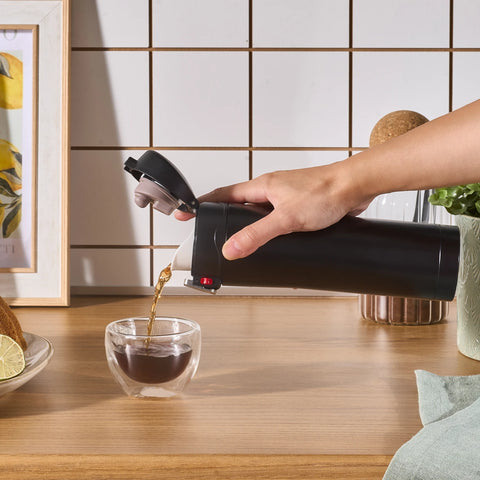 Karaca Pluton Stainless Steel Leak-Proof Flask, 450ml, Black