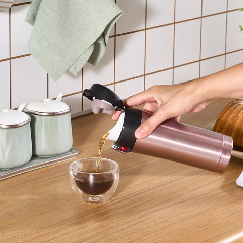 Karaca Pluton Stainless Steel Leak-Proof Flask, 350ml, Rose Gold