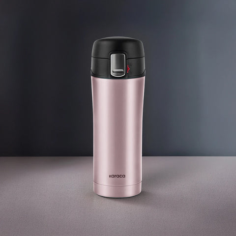 Karaca Pluton Stainless Steel Leak-Proof Flask, 350ml, Rose Gold
