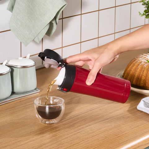 Karaca Pluton Stainless Steel Leak-Proof Flask, 350ml, Red
