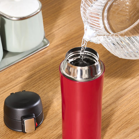 Karaca Pluton Stainless Steel Leak-Proof Flask, 350ml, Red