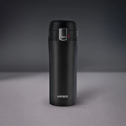 Karaca Pluton Stainless Steel Leak-Proof Flask, 350ml, Black