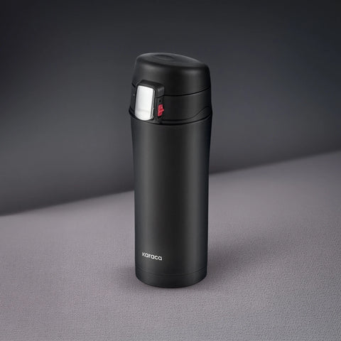 Karaca Pluton Stainless Steel Leak-Proof Flask, 350ml, Black