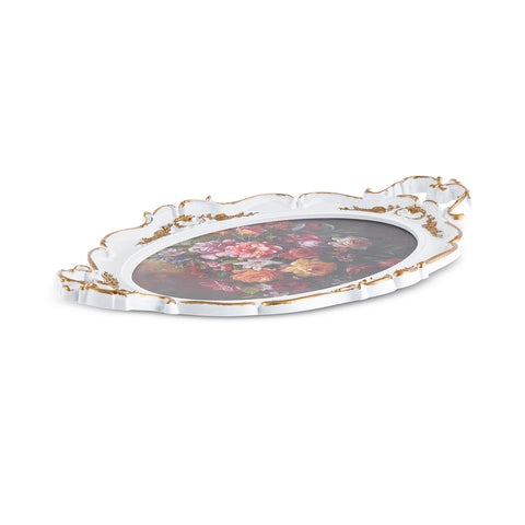 Karaca Barok Oval Tray, Multicolour