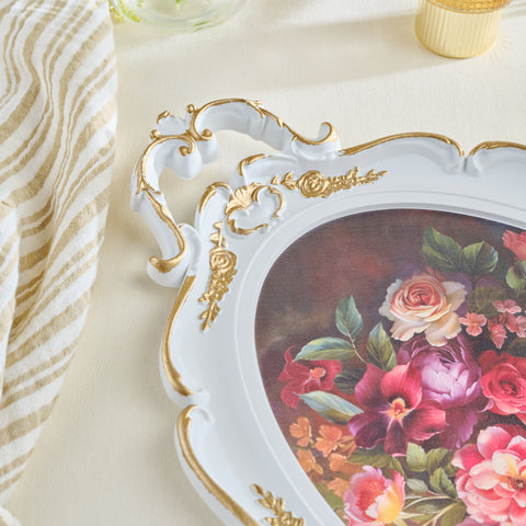 Karaca Barok Oval Tray, Multicolour