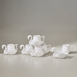 Karaca Swan 12-Piece Bone China Espresso Turkish Coffee Cup Set for 6 People, 90ml, Multi