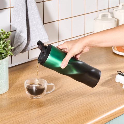 Karaca Orion Stainless Steel Leak-Proof Flask, 500ml, Green