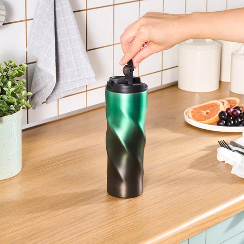 Karaca Orion Stainless Steel Leak-Proof Flask, 500ml, Green