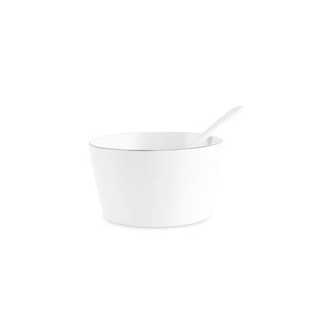 Karaca Forever Bone China Bomo 22-Piece Serveware Set for 6 People, Platin