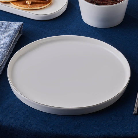 Karaca Forever Bone China Bomo 22-Piece Serveware Set for 6 People, Platin