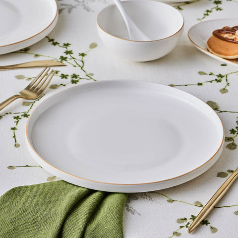 Karaca Forever Bone China Fika 22-Piece Serveware Set for 6 People, Gold