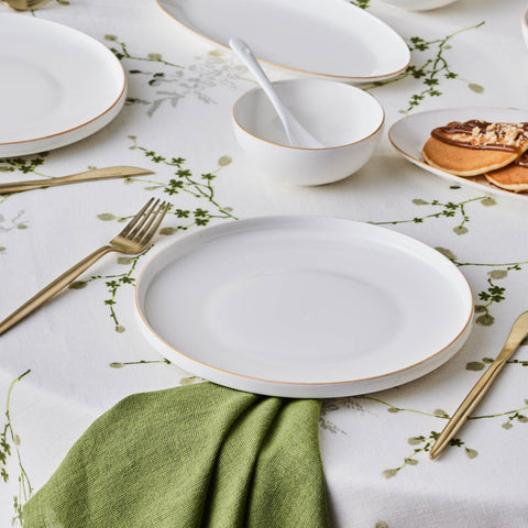 Karaca Forever Bone China Fika 22-Piece Serveware Set for 6 People, Gold