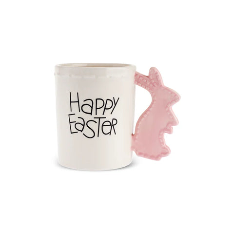 Karaca Easter 25 Dolomite Happy Easter Mug, 540ml, Pink White