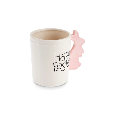 Karaca Easter 25 Dolomite Happy Easter Mug, 540ml, Pink White