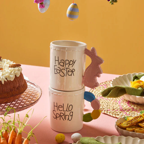 Karaca Easter 25 Dolomite Hello Spring Mug, 540ml, Multi
