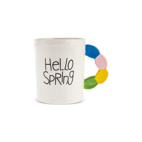 Karaca Easter 25 Dolomite Hello Spring Mug, 540ml, Multi