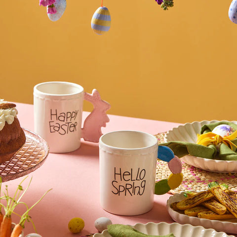 Karaca Easter 25 Dolomite Hello Spring Mug, 540ml, Multi