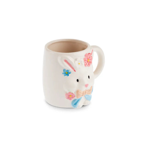 Karaca Easter 25 Dolomite Mr Bunny Mug, 560ml, White Blue
