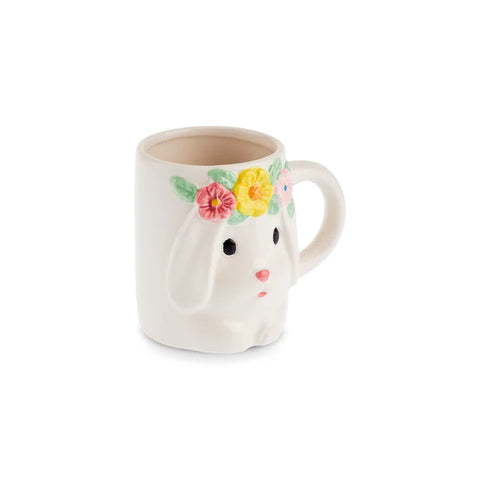 Karaca Easter 25 Dolomite Mrs Bunny Mug, 510ml, White Yellow