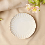 Karaca New Daisy Stoneware Dessert/Side Plate, 21cm, White