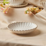 Karaca New Daisy Stoneware Pasta Bowl, 19cm, White