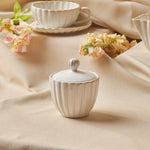 Karaca New Daisy Stoneware Sugar Bowl, 230ml, White
