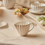 Karaca New Daisy Stoneware Milk Jug, 150ml, White